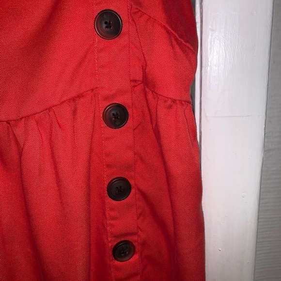 Urban Outfitters Red Lindsay Button-Front Mini Dress - Picture 2 of 5